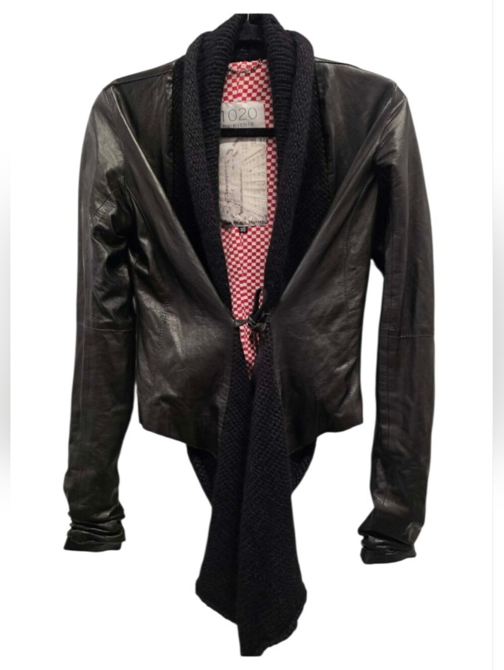 1020 BY NICOLE leather & Wool butter feel‎ jacket Sz Xs